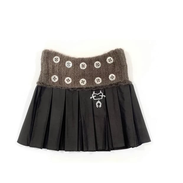 Chopova lowena BROWN PHYLLIS MINI SKIRT