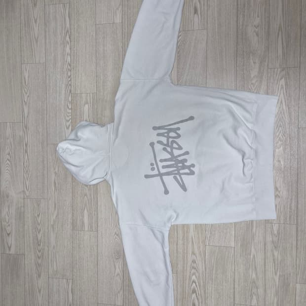 (정품) 스투시 백로고 후드티 라지