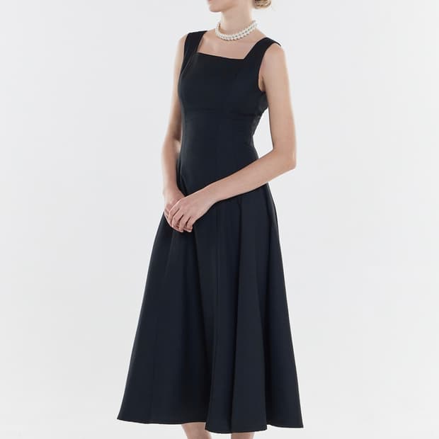 squsquare flare long dress