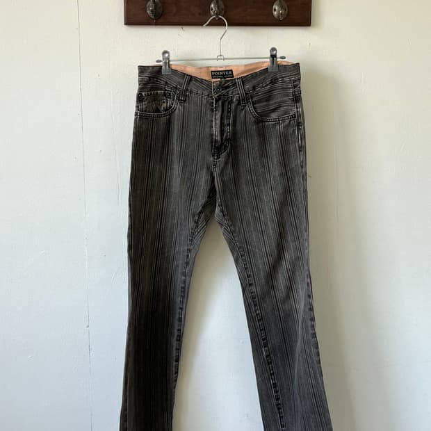 POINTER 스트라이프 데님 팬츠