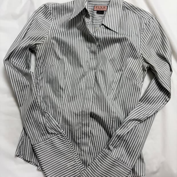 PINK 스트라이프 y2k 셔츠