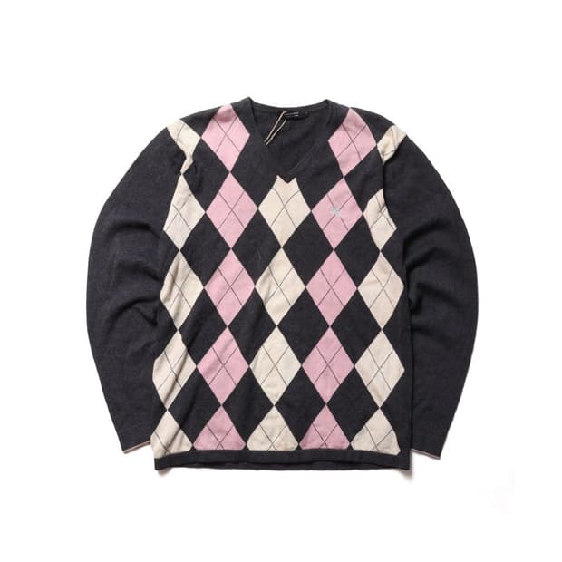 버버리 Burberry Argyle Pattern Knit 
