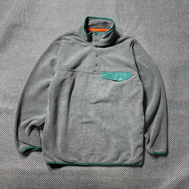 (새상품) 빈티지 아웃도어 플리스 스냅티