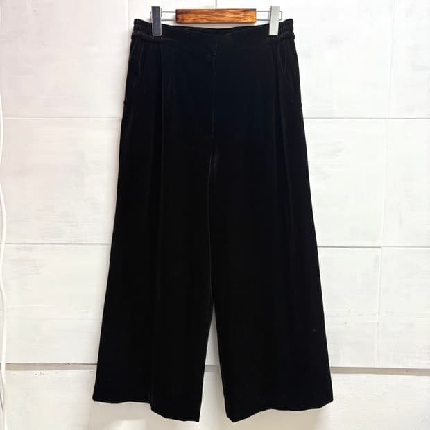 블랙 벨벳 와이드 팬츠 (JPN)