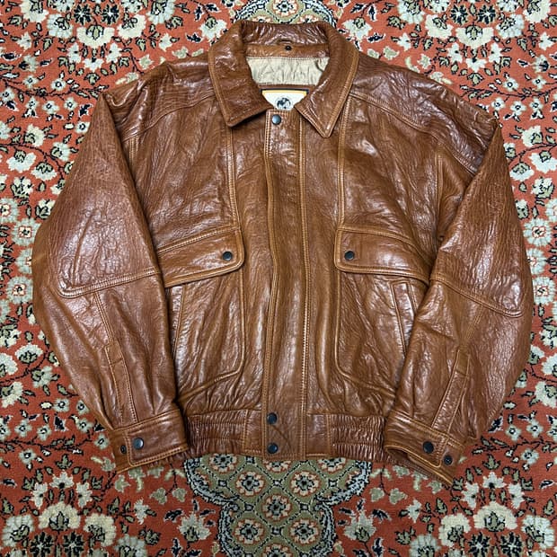 [L] MENS ROBO 브라운 램스킨 레더 가죽자켓