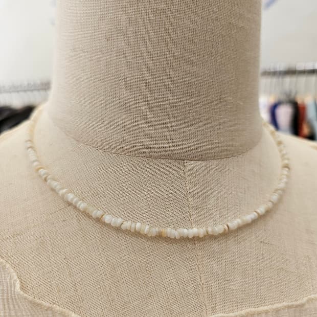 Handmade 아이보리 도넛산호 목걸이