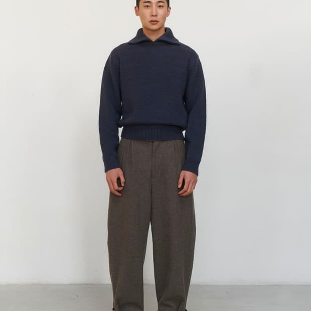 아모멘토 울 시어링 팬츠 브라운 L