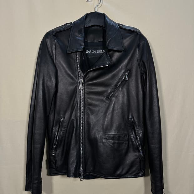 조르지오 브라토 이태리 리얼가죽 라이더 자켓 처분 