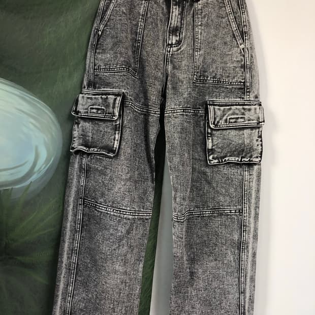 istkunst 이스트쿤스트 워싱데님카고팬츠 S