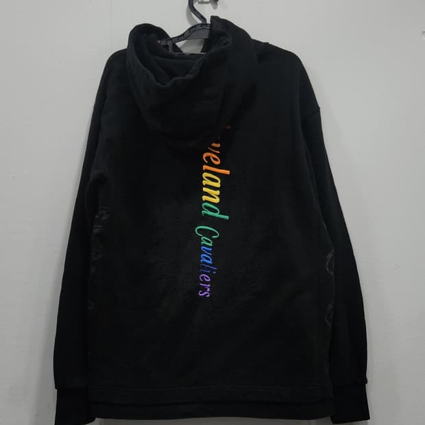 [M] NBA 클리브랜드 블랙 레이어드 후드티 남녀공용 M