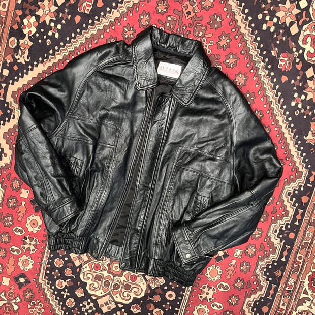 ( XL-2XL ) 가죽자켓 레더자켓 봄버자켓 빈티지가죽 에이징가죽
