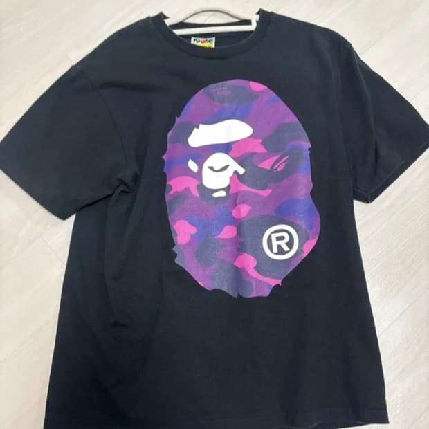 베이프 퍼플카모 반팔티