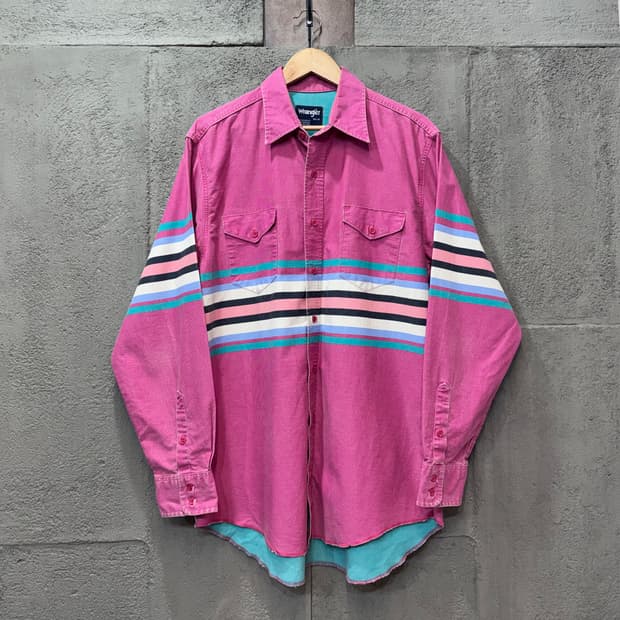 80s 랭글러 웨스턴 셔츠 (2XL)  