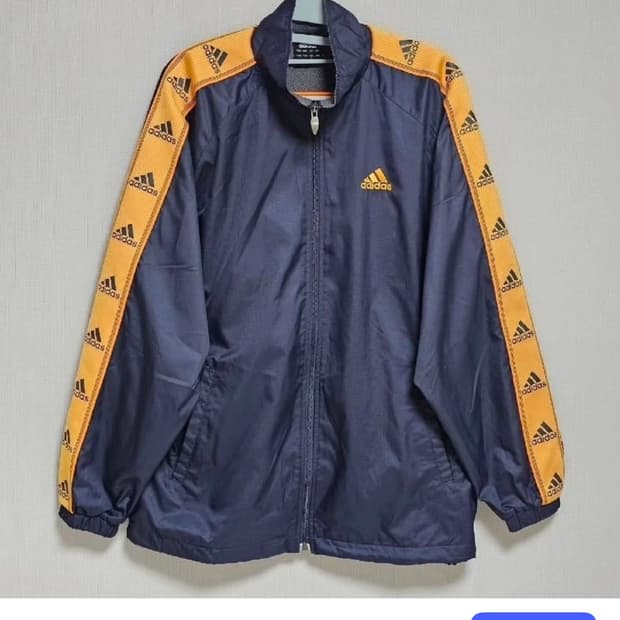 아디다스 오렌지 삼선 바람막이