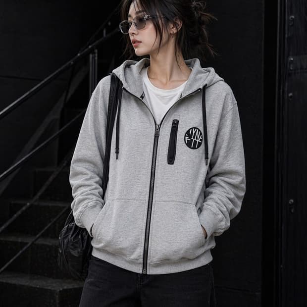 DYNAFIT 다이나핏 테크 집업 후드 (라이트 그레이)