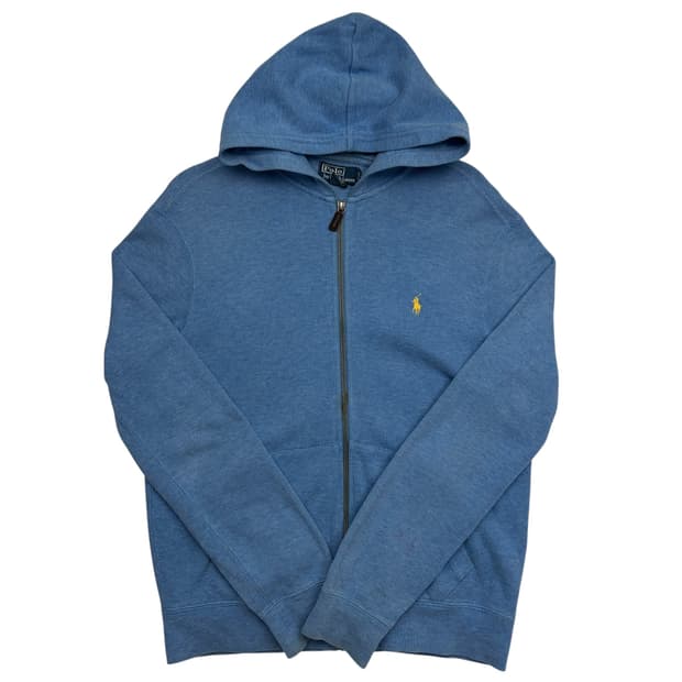 폴로 랄프 로렌 블루 니트 후드집업 M