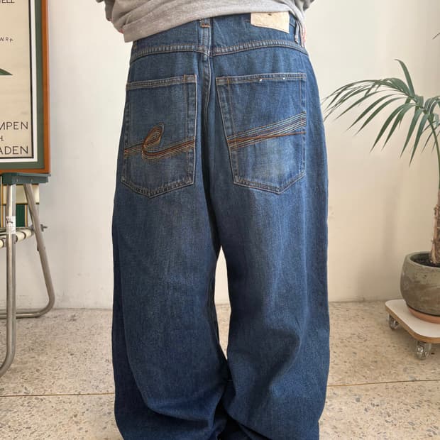 90s’빈티지 자수 힙합팬츠