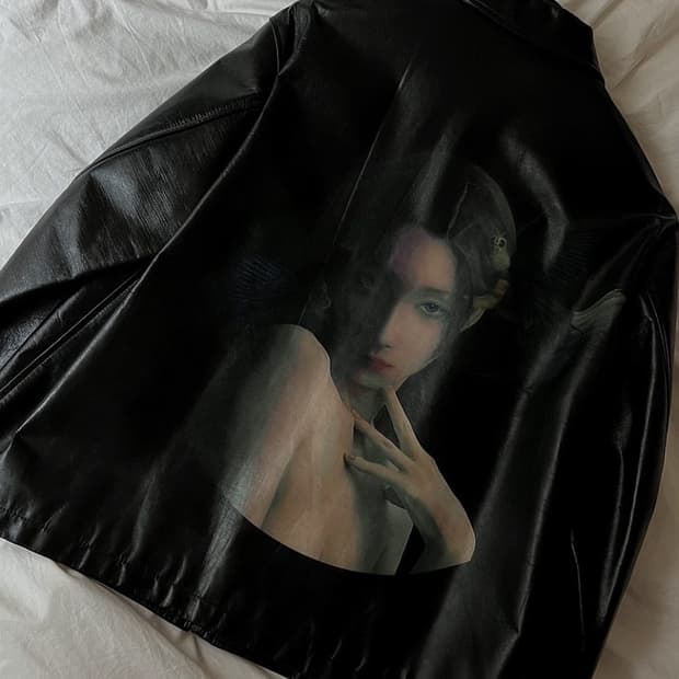 18AW 요지 야마모토x우치다 스즈메 레더 자켓