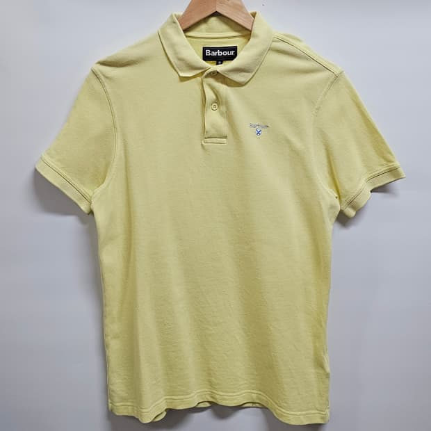 바버 옐로우 반팔 폴로 티셔츠 M