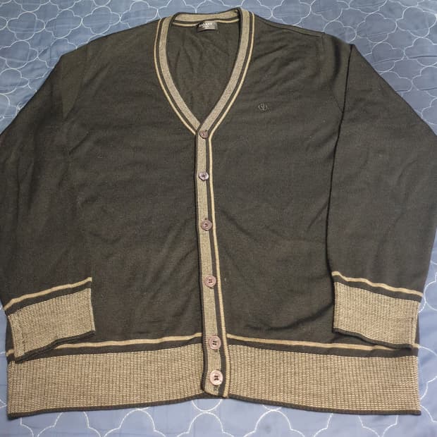 (빈티지) 갤럭시 브이넥 클래식 가디건 다크그레이 (100)
