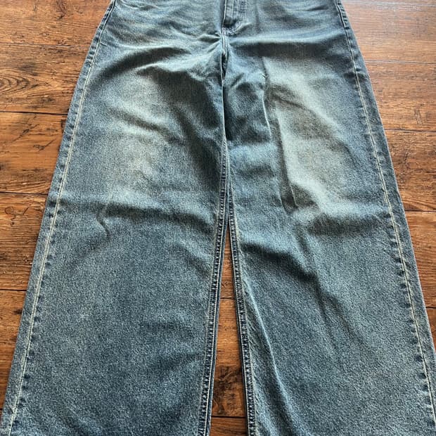 비바스튜디오 와이드 데님팬츠 블루 XL WIDE DENIM PANTS [