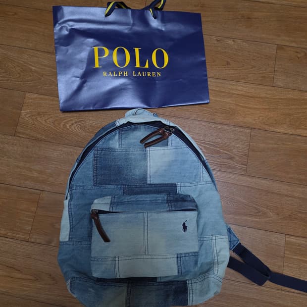 폴로랄프로렌 데님 패치워크 백팩