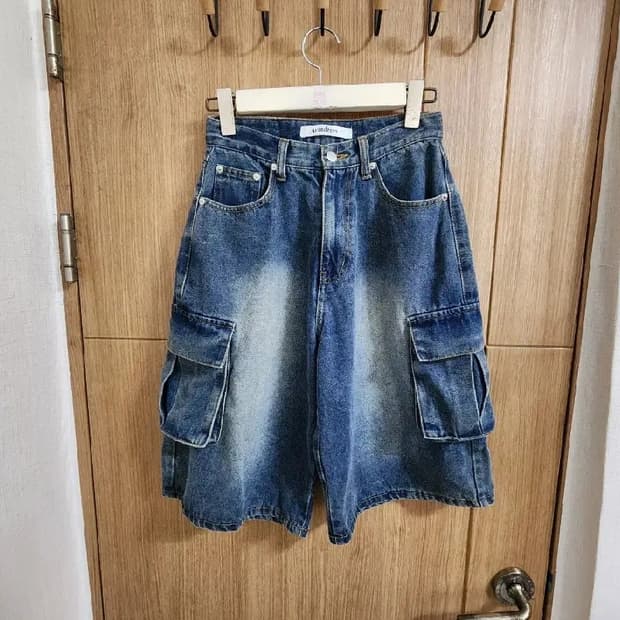 (S)여성 어반드레스 데님 카고 반바지