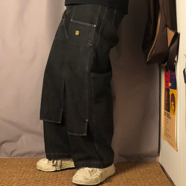 캐피탈 14oz 더블 니 데님