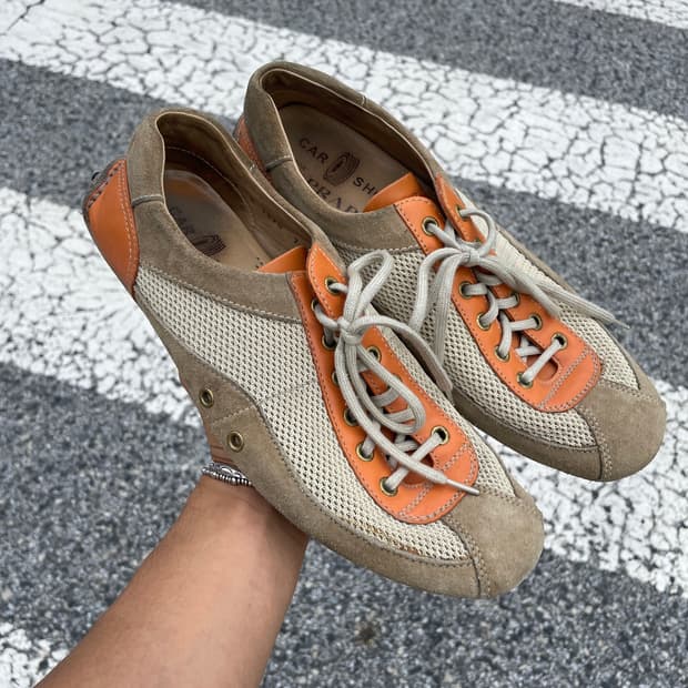 00s Prada Car Shoe Orange