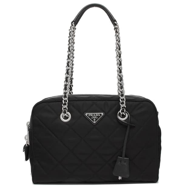 PRADA 프라다 패브릭 퀼팅 볼링백 1BB903
