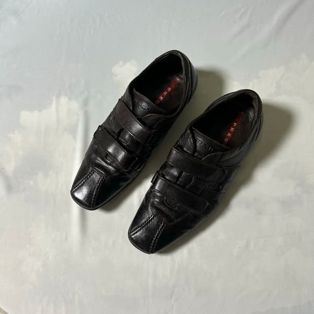 Prada buckle strap sports loafers