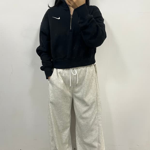 나이키 반집업 크롭 맨투맨[1666]