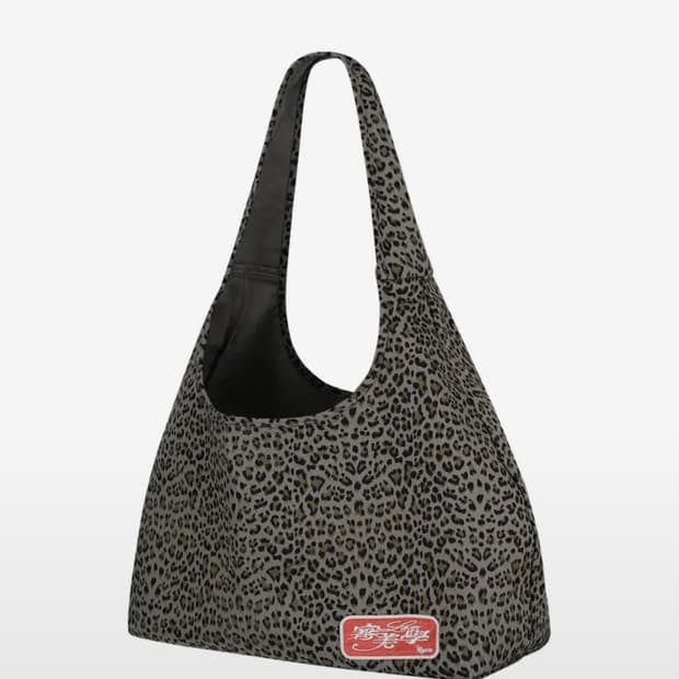 (새상품) 카시코 레오파드 숄더백 블루그레이