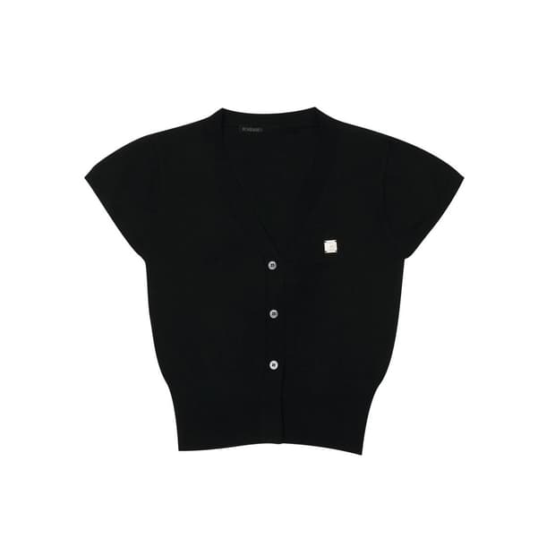 보헤미안서울 Y 심볼 하프 가디건 블랙