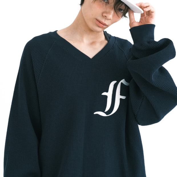 샵페어리 waffle boxy MTM (navy)