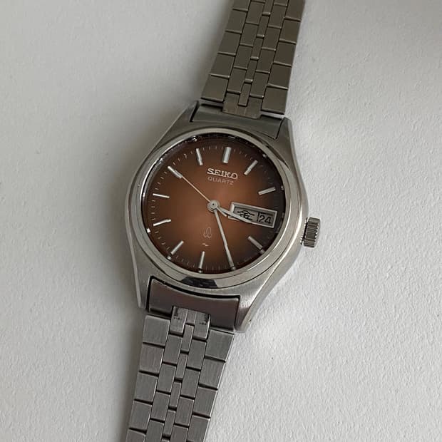 Seiko 세이코 브라운 그라데이션 데이데이트 쿼츠