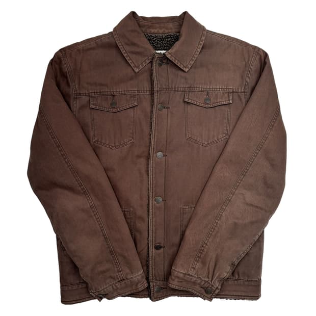 아르마니 익스체인지 브라운 쉐르파 해링턴 자켓 L