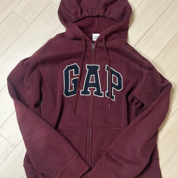 갭 gap 후드집업 집업 버건디 사쿠야 대대장 빈티지 후드티