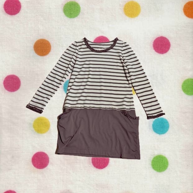 빈티지 스트라이프 원피스