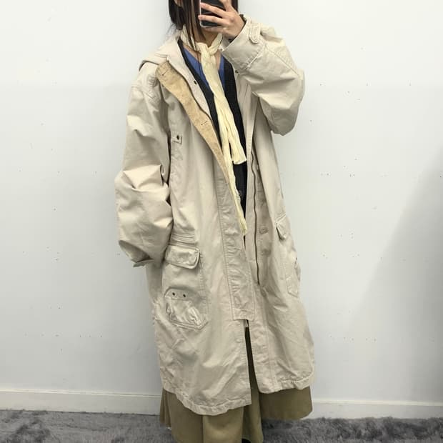 Relaxing wear 밀리터리 포켓 후드 코트