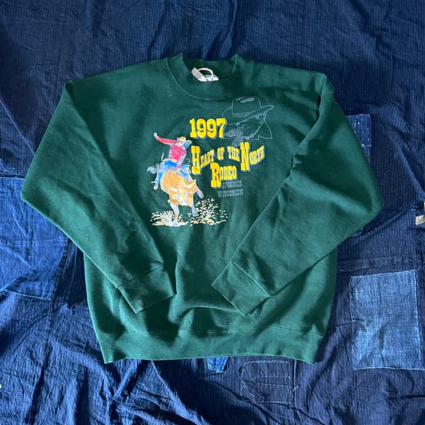 90‘s 프룻오브더룸 하트 오브 더 노스 로데오 스웻셔츠 XL