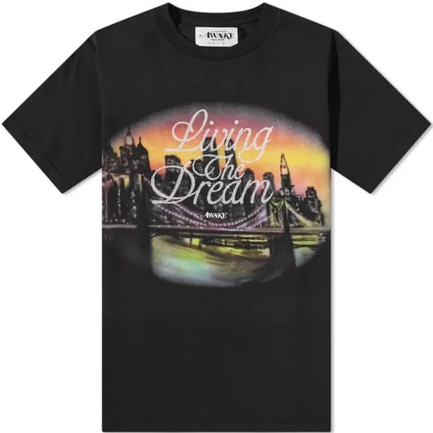 (새 상품) 어웨이크 뉴욕(Awake NY) 리빙 더 드림 티셔츠