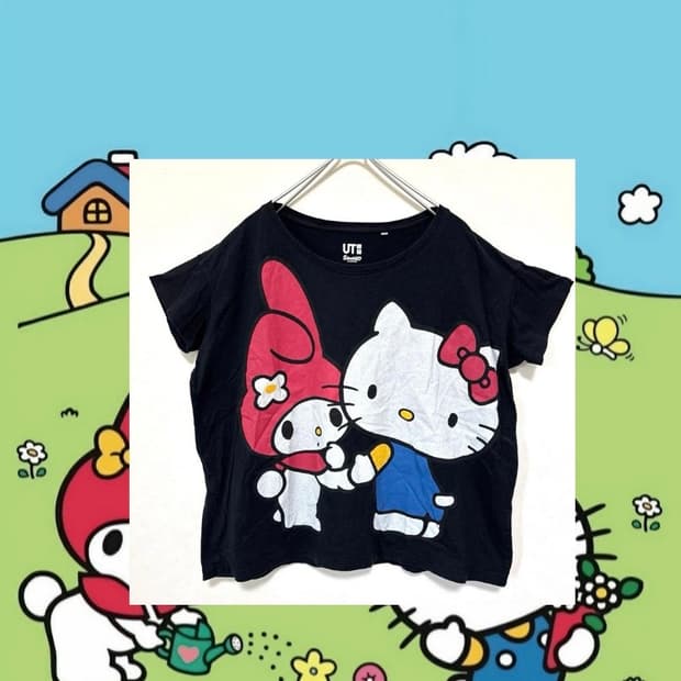 유니클로X산리오 반팔 티셔츠