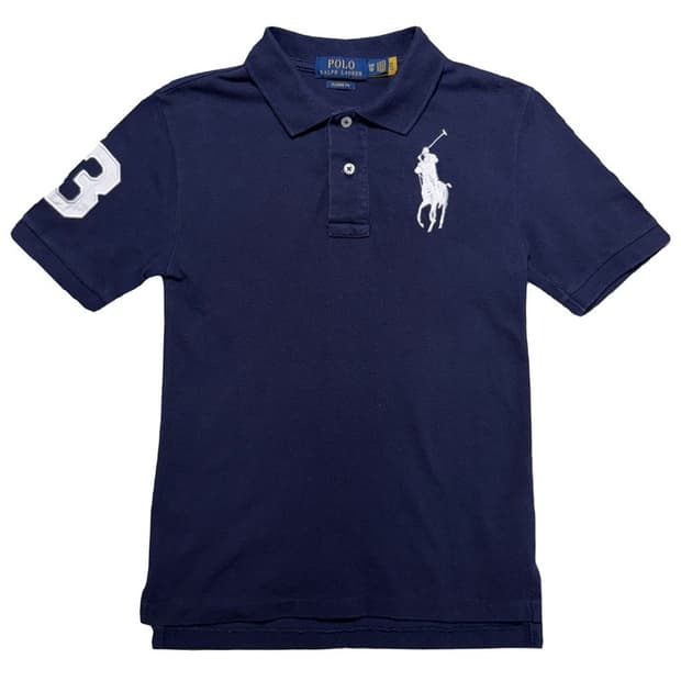RALPH LAUREN 키즈 PK 카라 반팔 티셔츠 네이비 8