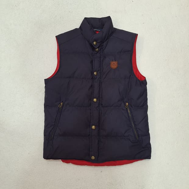 폴로랄프로렌  가죽패치패딩조끼M