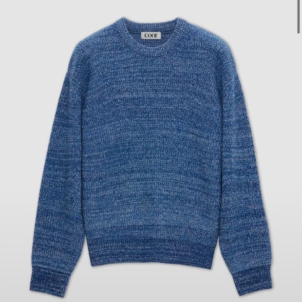 캐시팝 트위드 크루넥 니트 (블루오팔) L