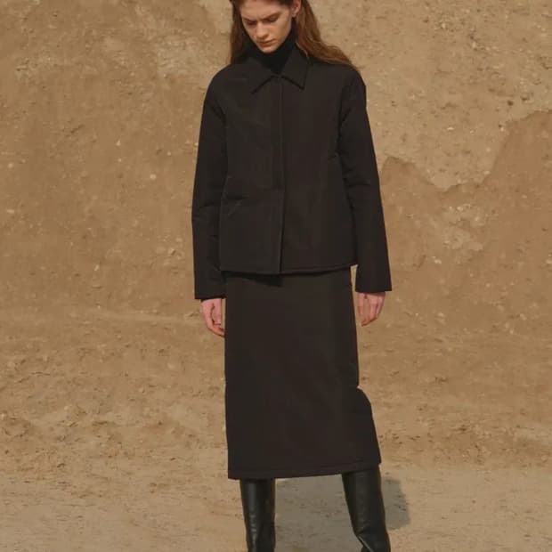 모이아 패디드셔츠 moia padded shirt (black)