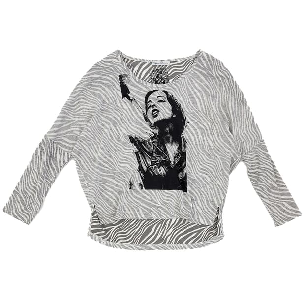 Hysteric Glamour Zebra Graphic Top/ Os