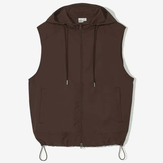 파르티멘토 윈드 파이버 후드 베스트 브라운