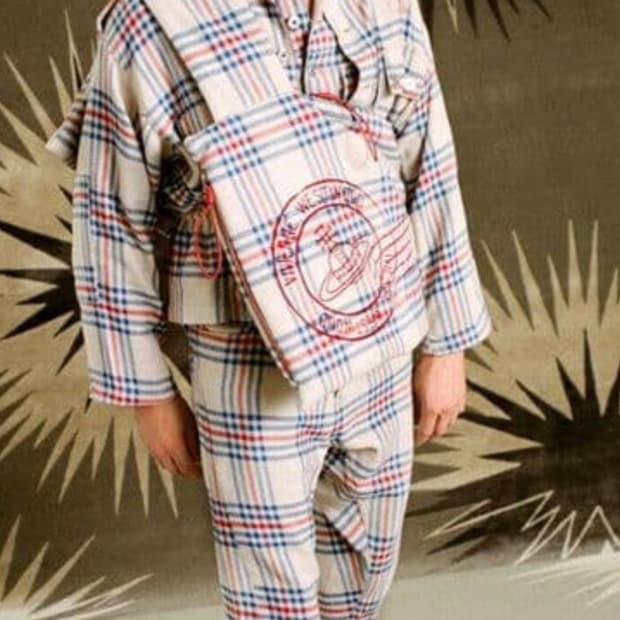 비비안웨스트우드 체크 루즈핏 셔츠 